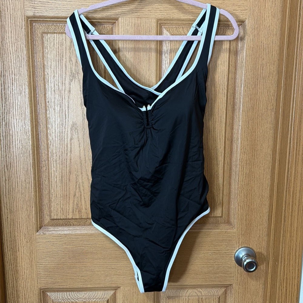 NWT Swimsuits For All 2pc Convertible Maillot Swimdress Plus Size 20 Black - Picture 8 of 10